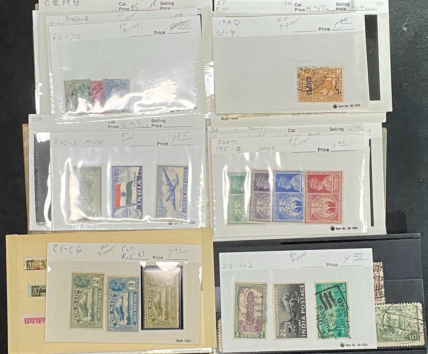World Wide Stamp Collection Dealer Cards Mint & Used Thousands of Stamps ZAYIX