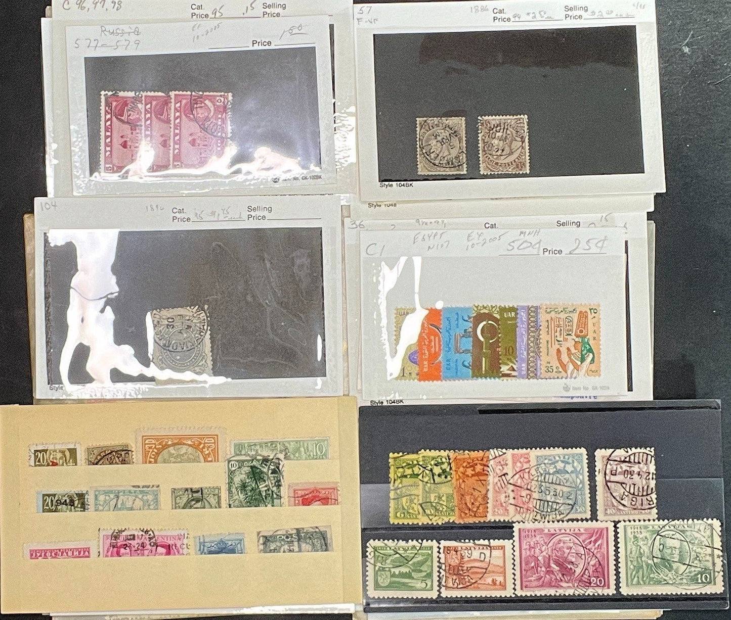 World Wide Stamp Collection Dealer Cards Mint & Used Thousands of Stamps ZAYIX