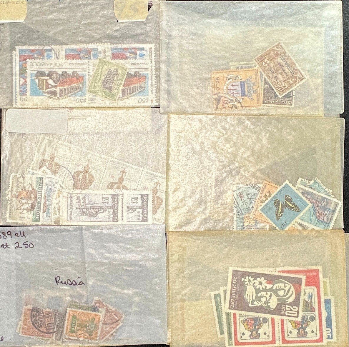 World Wide Stamp Collection Dealer Cards Mint & Used Thousands of Stamps ZAYIX