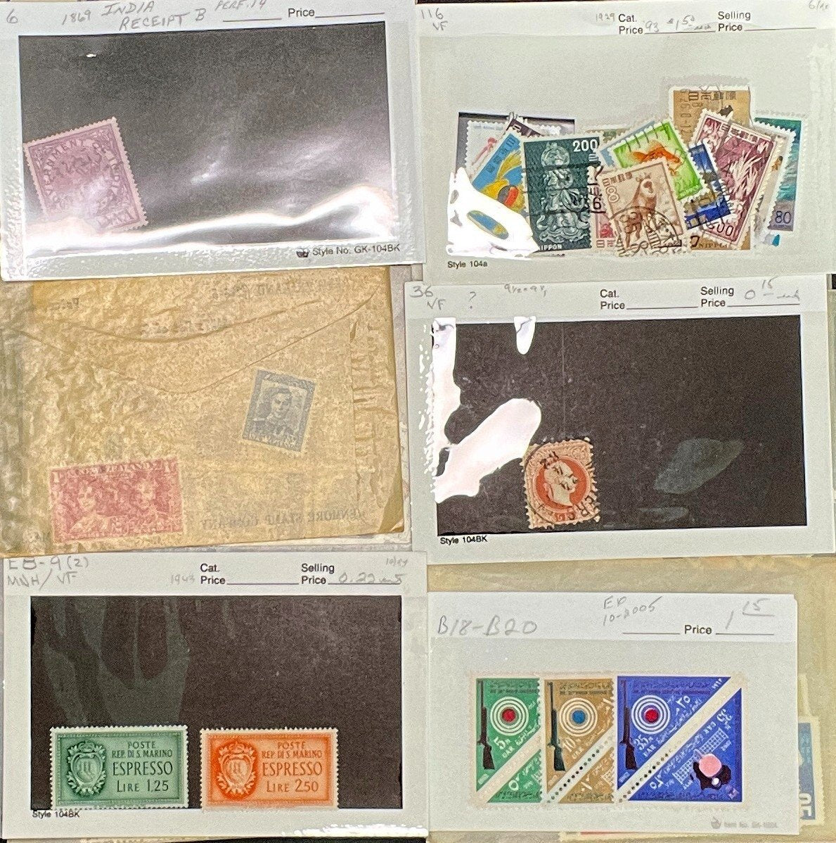 World Wide Stamp Collection Dealer Cards Mint & Used Thousands of Stamps ZAYIX