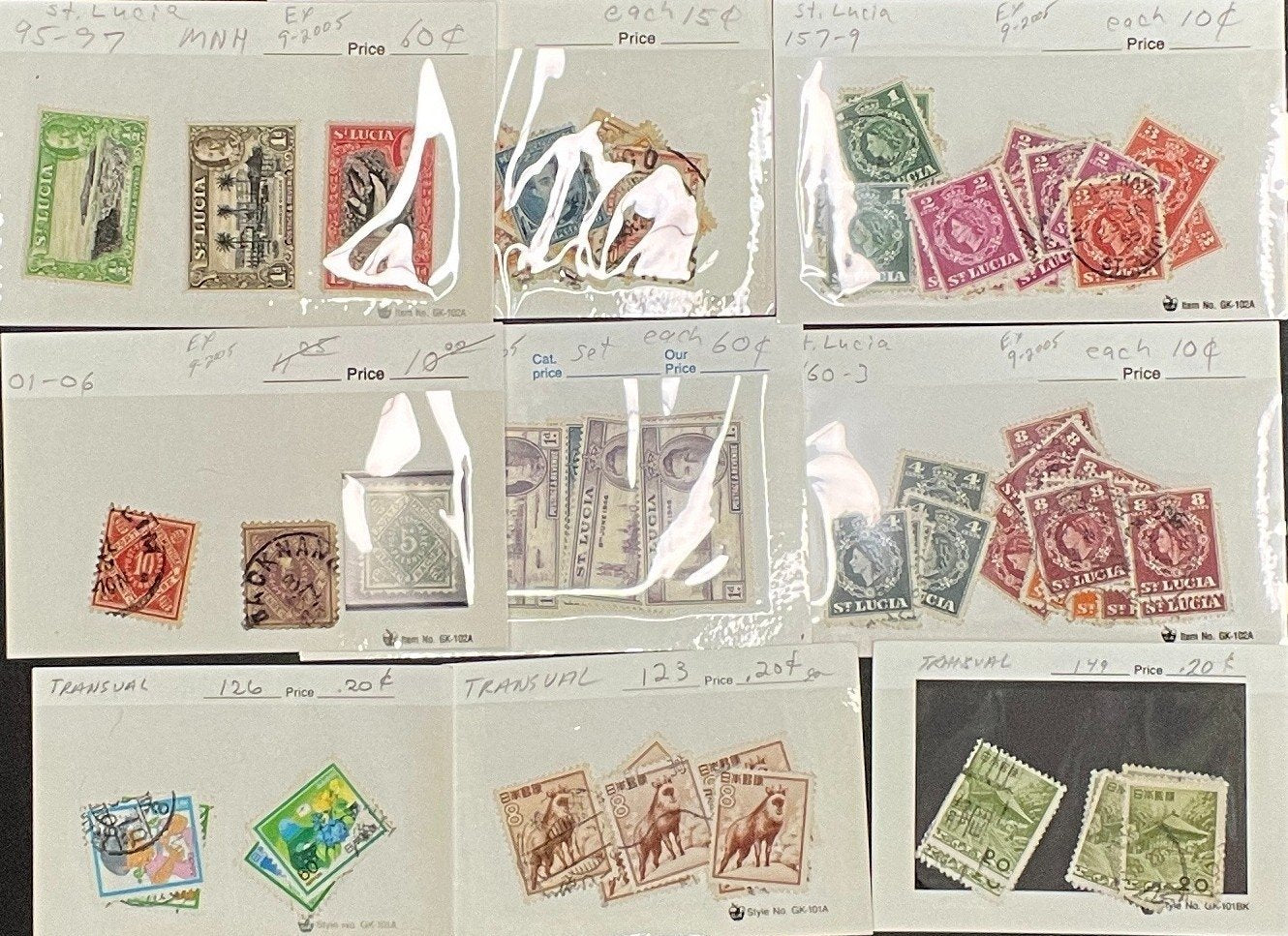 World Wide Stamp Collection Dealer Cards Mint & Used Thousands of Stamps ZAYIX