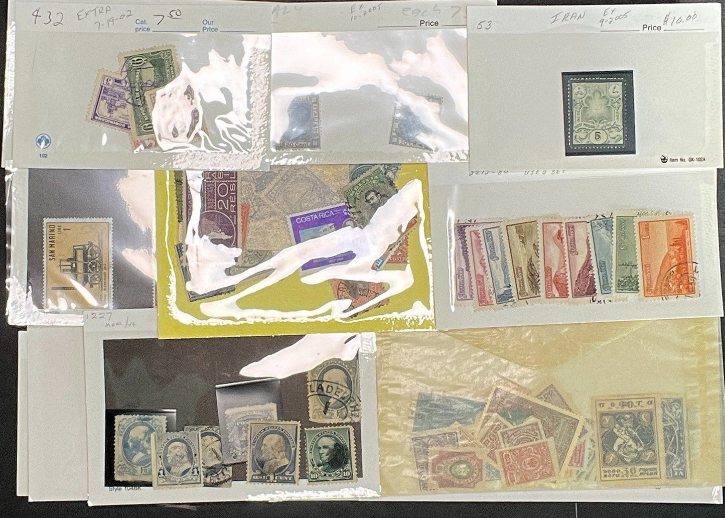 World Wide Stamp Collection Dealer Cards Mint & Used Thousands of Stamps ZAYIX