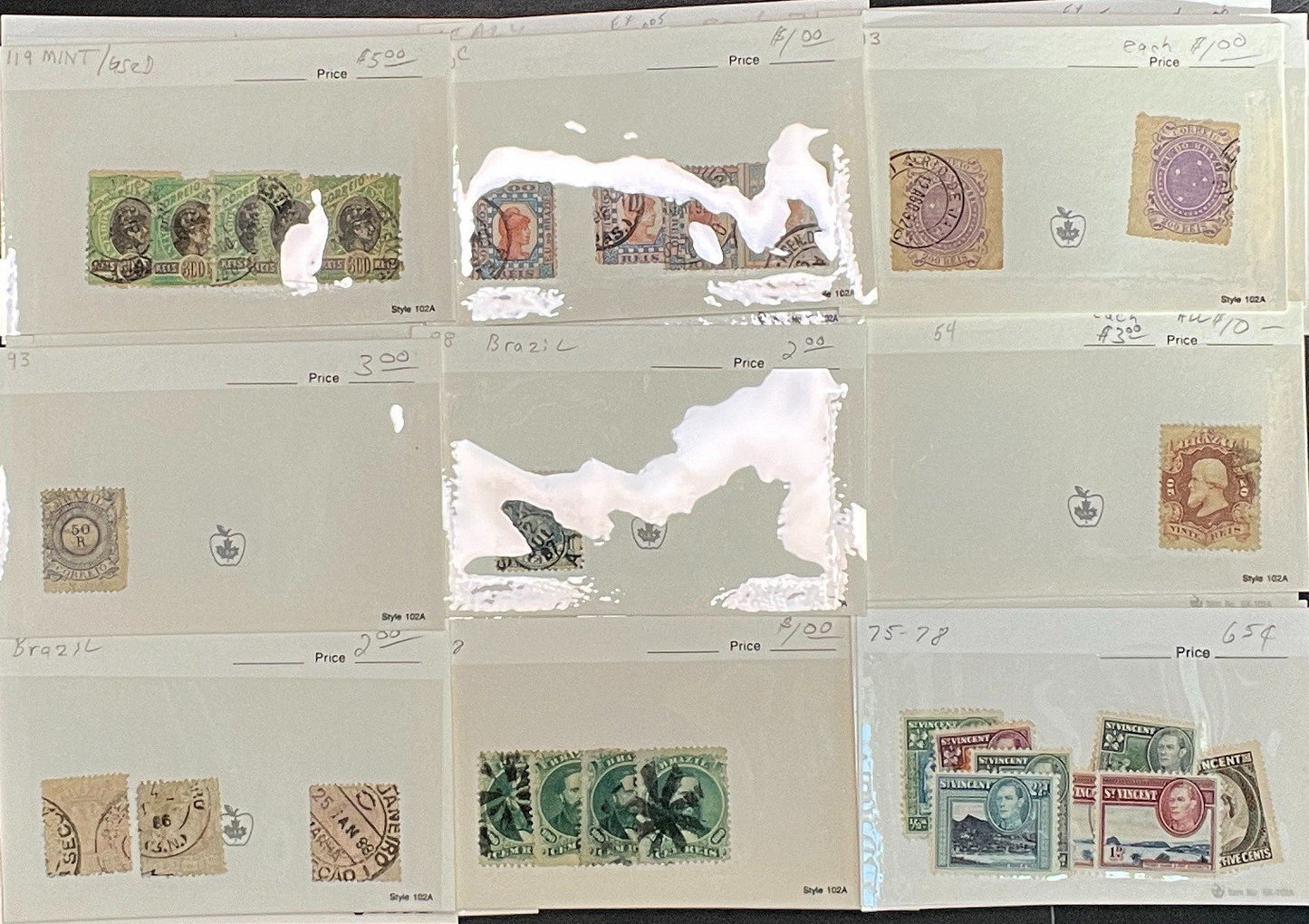 World Wide Stamp Collection Dealer Cards Mint & Used Thousands of Stamps ZAYIX