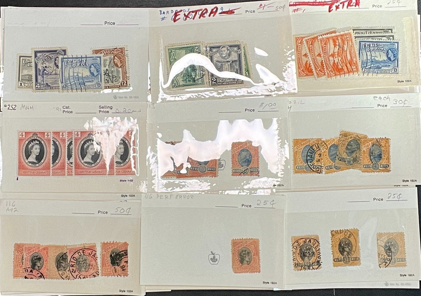 World Wide Stamp Collection Dealer Cards Mint & Used Thousands of Stamps ZAYIX