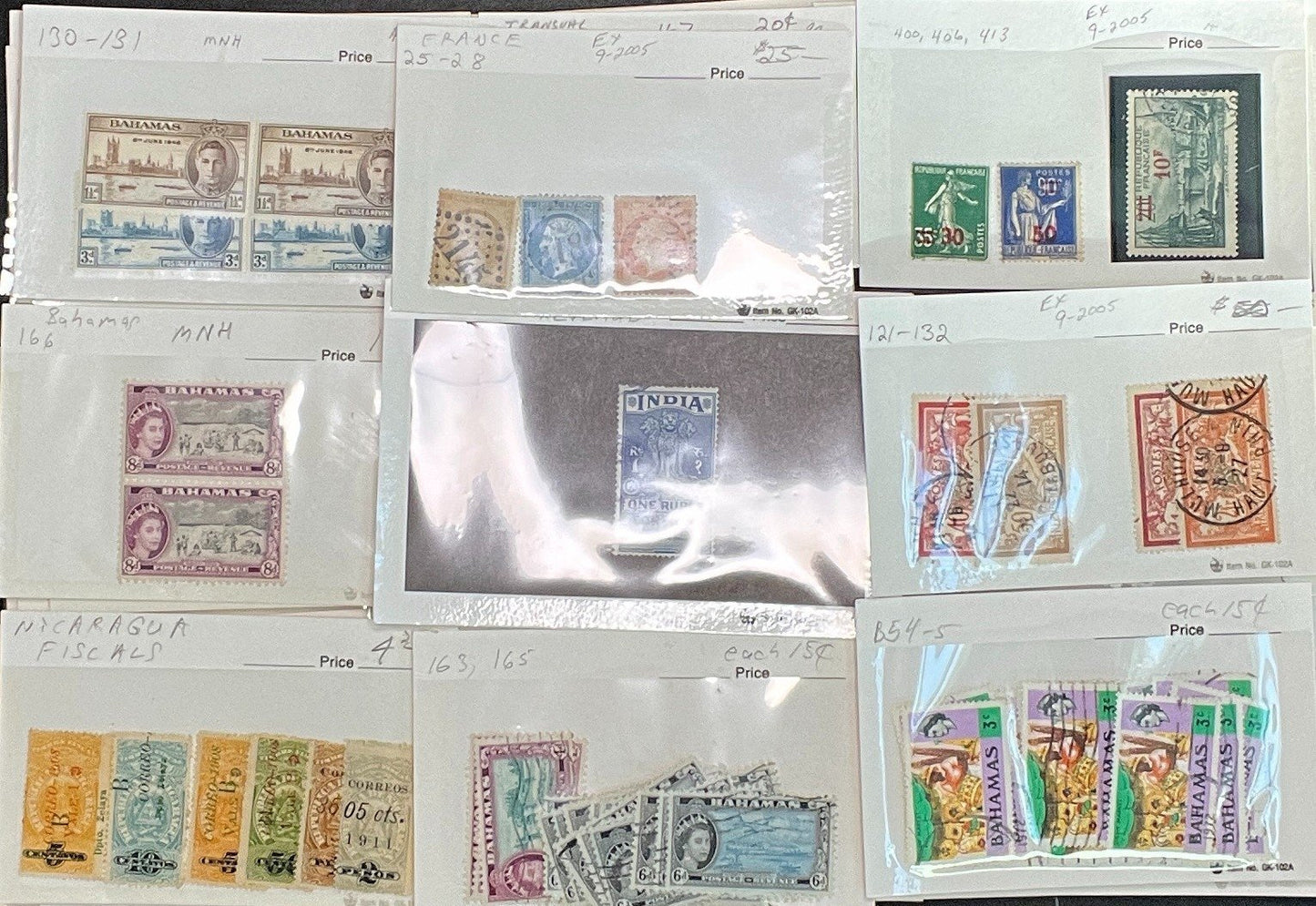 World Wide Stamp Collection Dealer Cards Mint & Used Thousands of Stamps ZAYIX