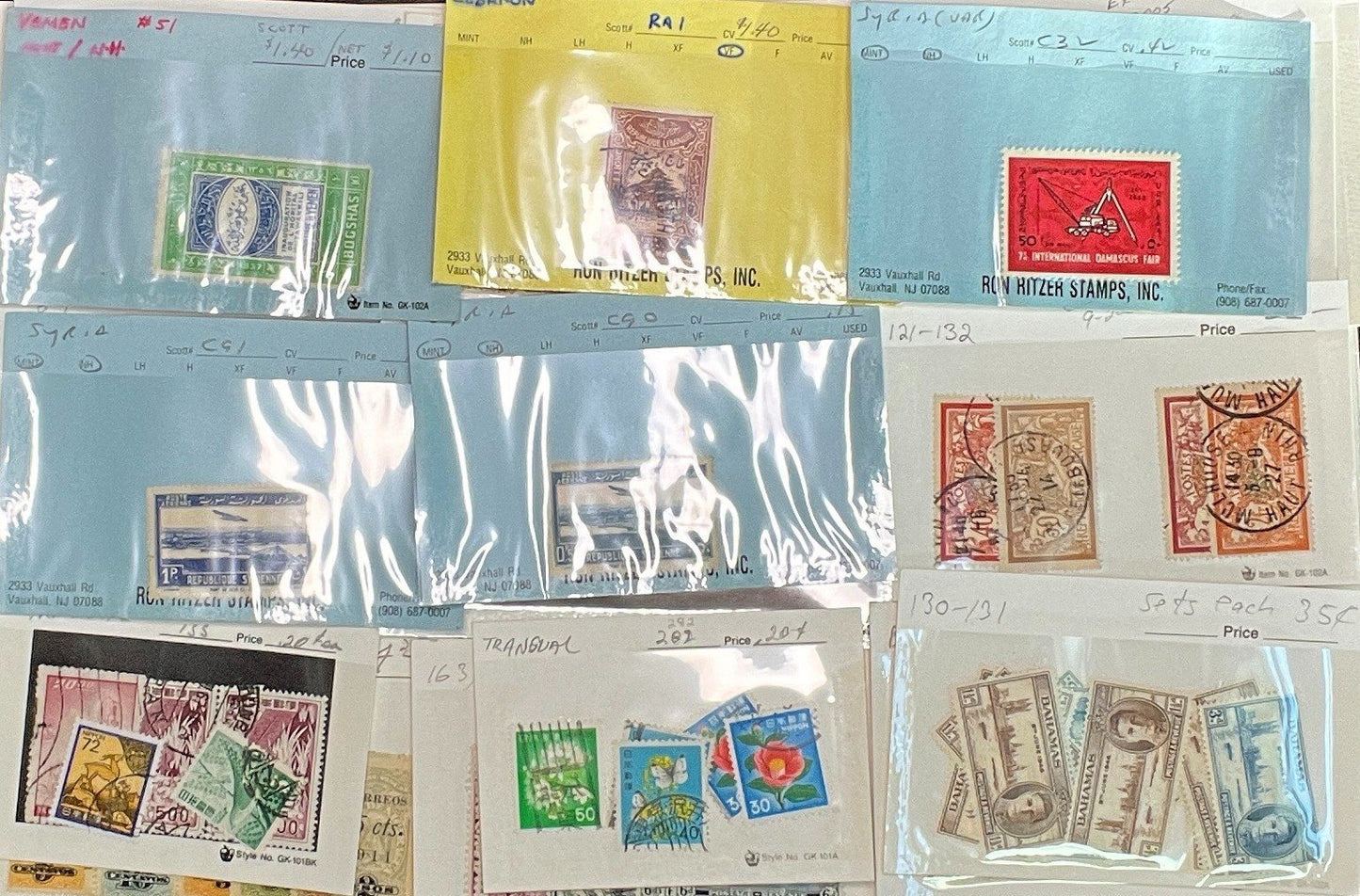 World Wide Stamp Collection Dealer Cards Mint & Used Thousands of Stamps ZAYIX