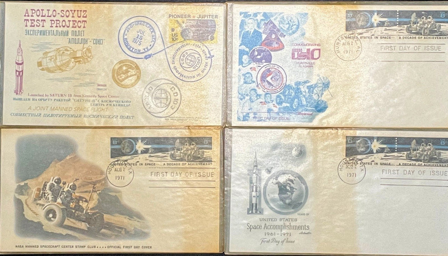 Space & Apollo Missions First Day Cover Collection 13 FDC 1971-1975 ZAYIX