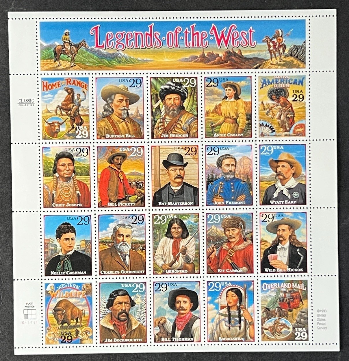 US 2869 Mint Sheet (MNH) Legends Revised 29-Cent 1994 ZAYIX