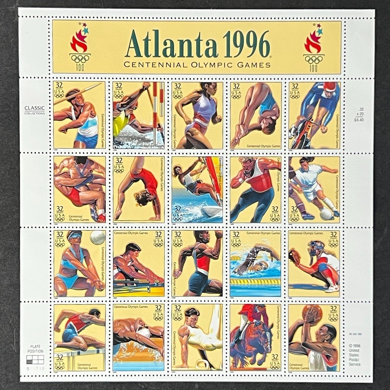 US 3068 Mint Sheet (MNH) Olympic Games 32-Cent 1996 ZAYIX