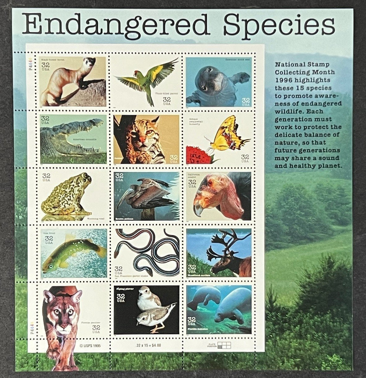 US 3105 Mint Sheet (MNH) Endangered Species 32-Cent 1996 ZAYIX