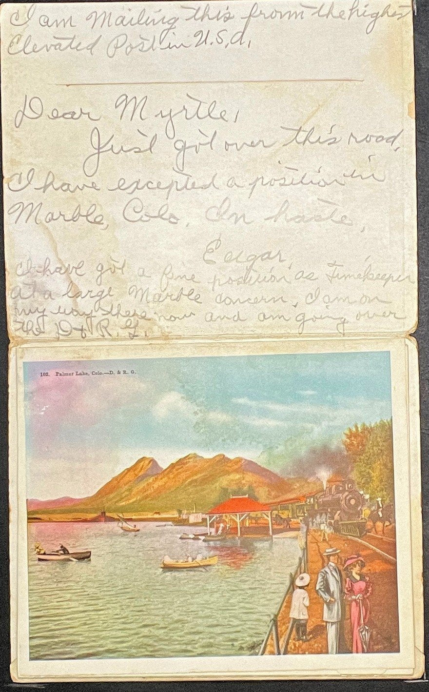 White Sox Hanging Bridge Royal Gorge Postcard Folio Collection FDC 1915 ZAYIX