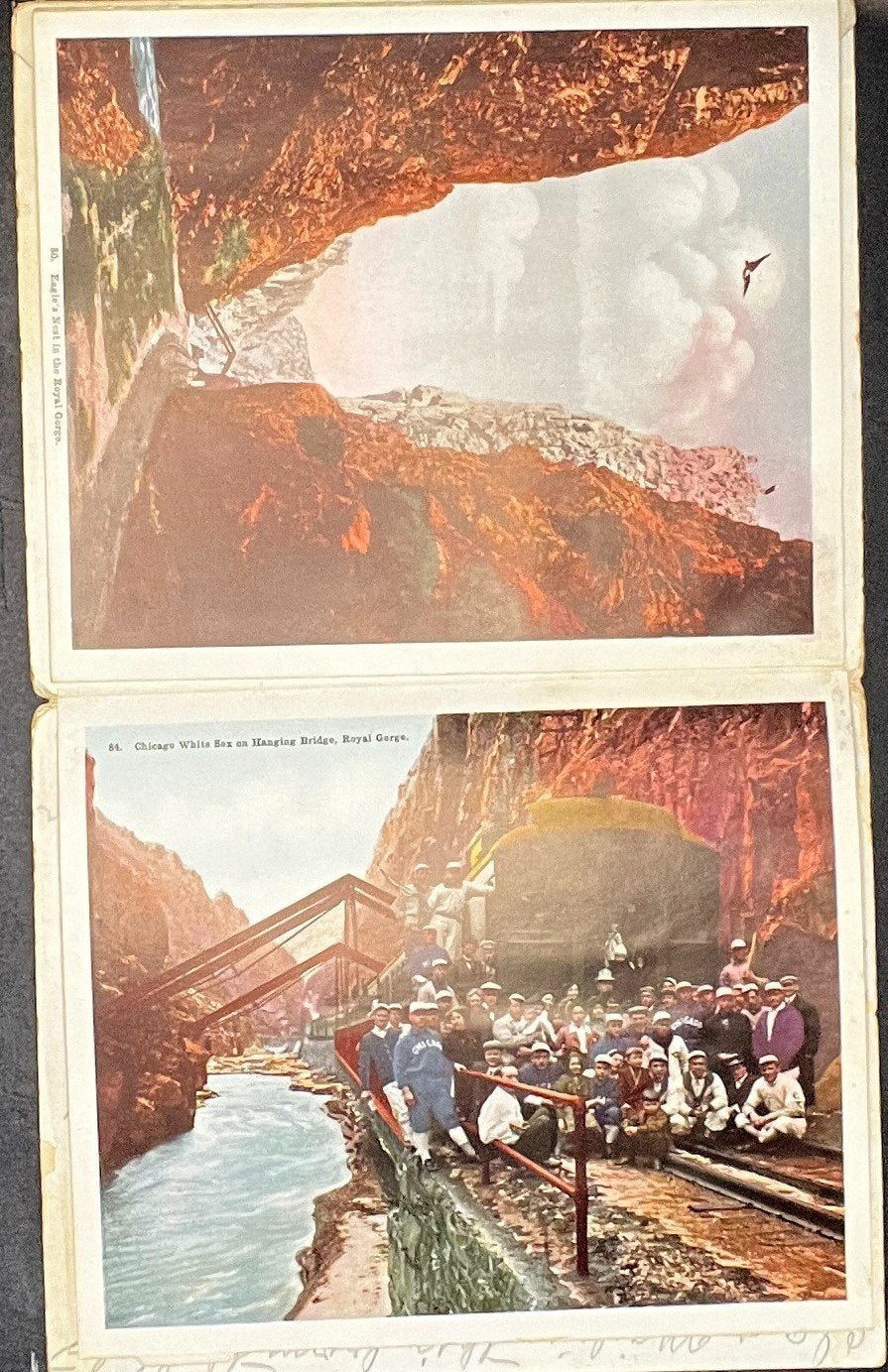 White Sox Hanging Bridge Royal Gorge Postcard Folio Collection FDC 1915 ZAYIX