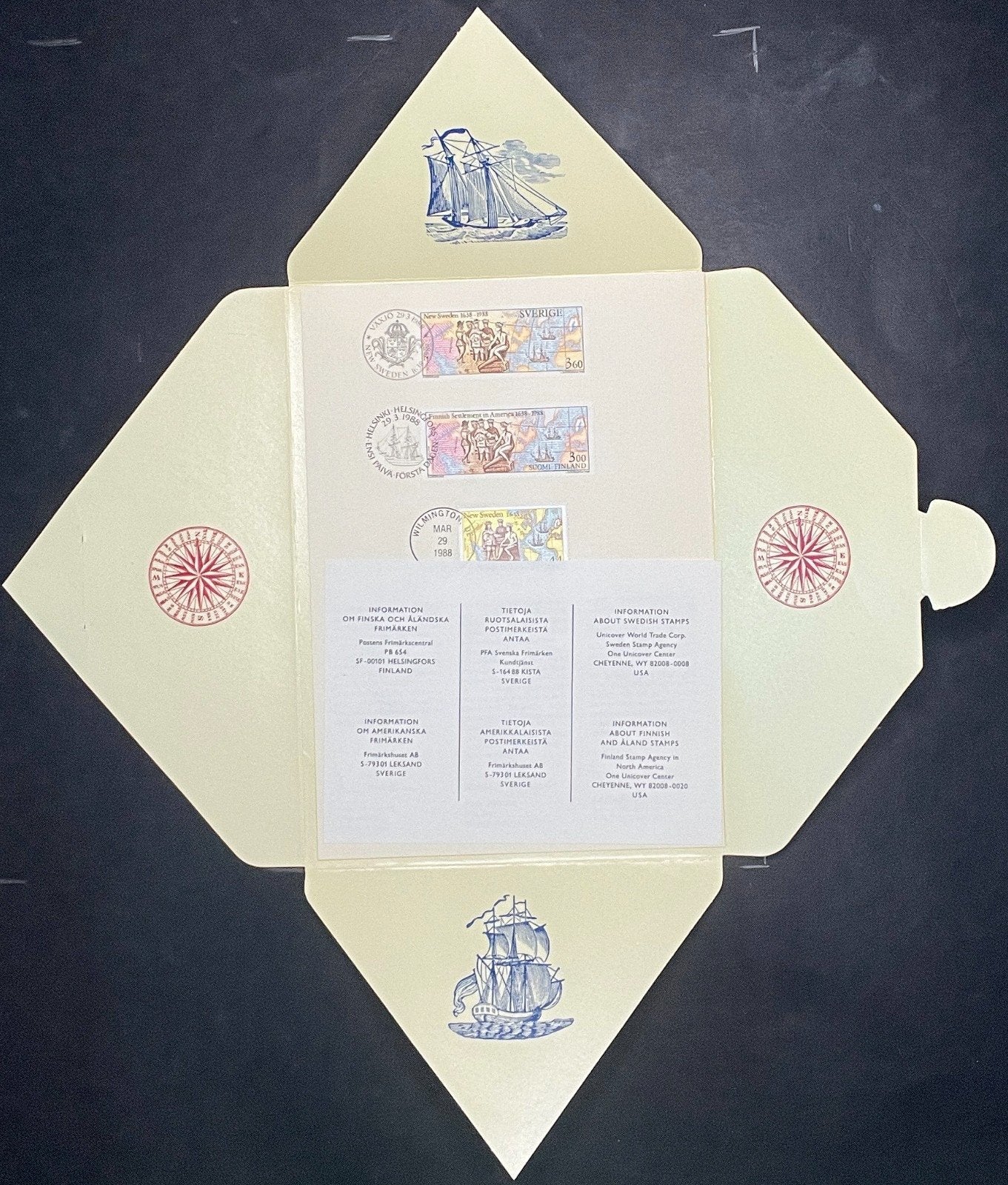 The American Letter FDC Ceremony Program 1988 ZAYIX