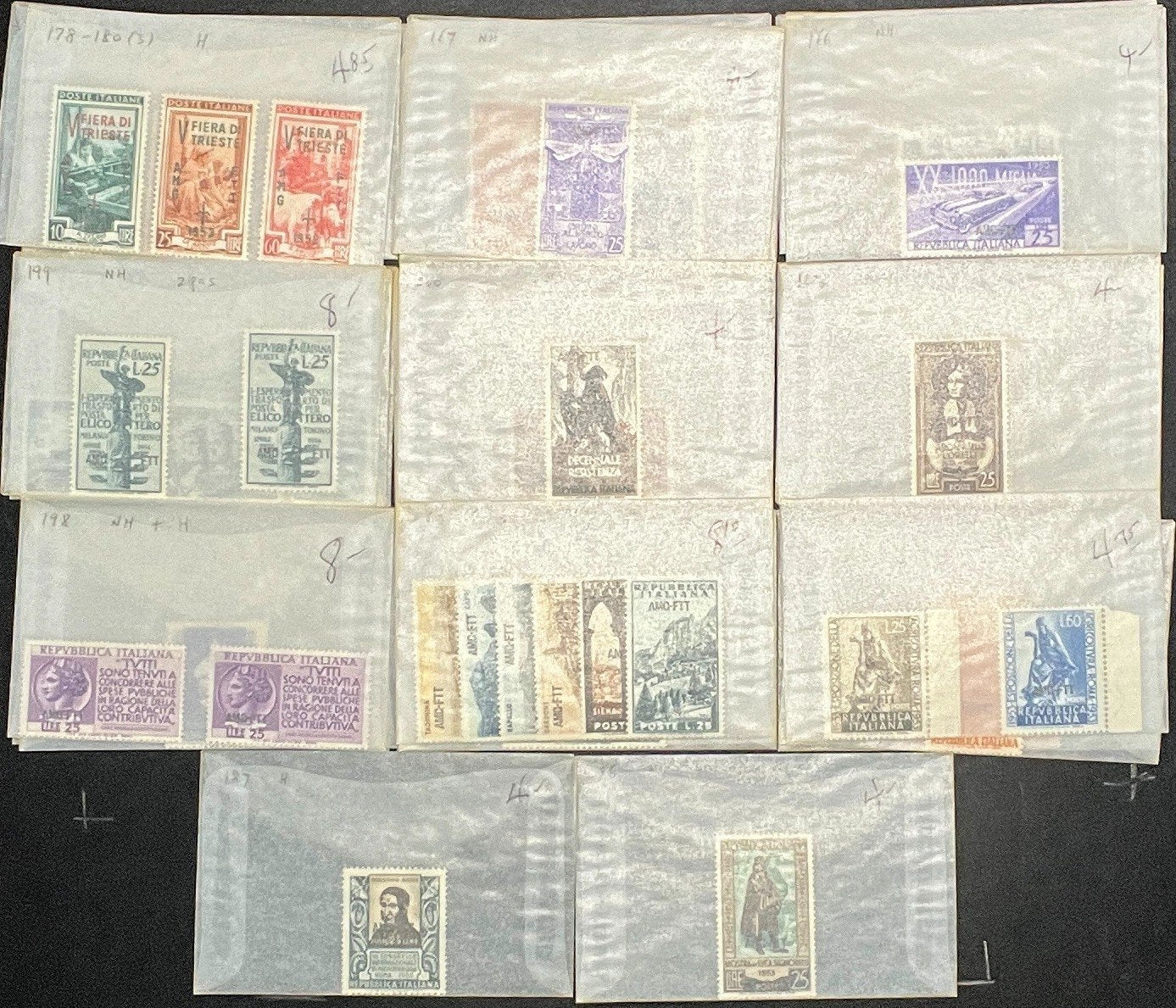 Trieste Italy Stamp Collection Glassine Bags (MNH) ZAYIX
