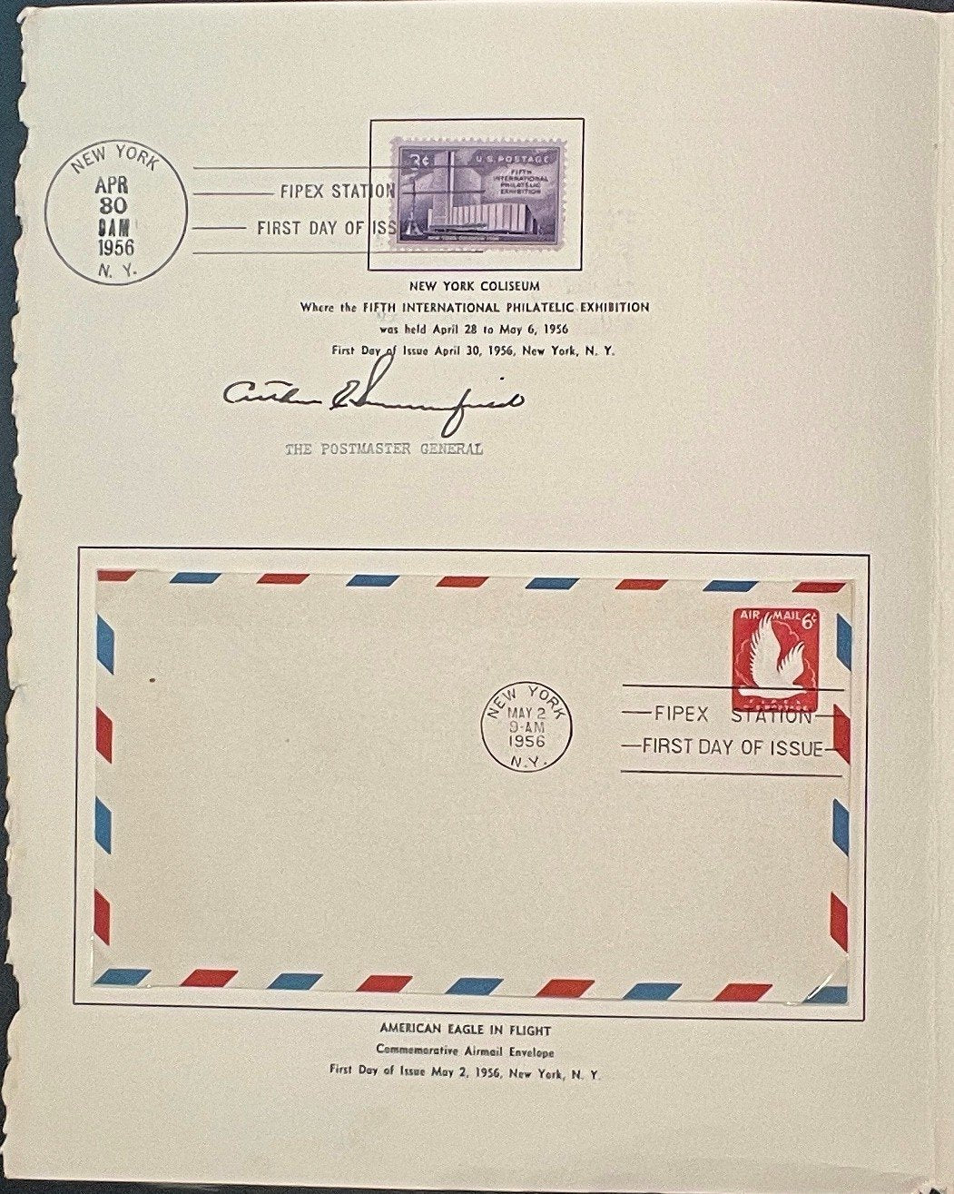 Fifth International Philatelic Exhibition FIPEX Souvenir Folder 1956 ZAYIX