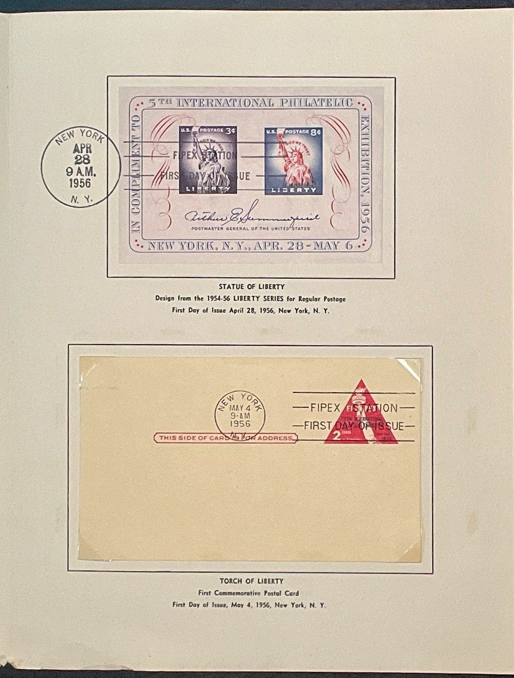 Fifth International Philatelic Exhibition FIPEX Souvenir Folder 1956 ZAYIX
