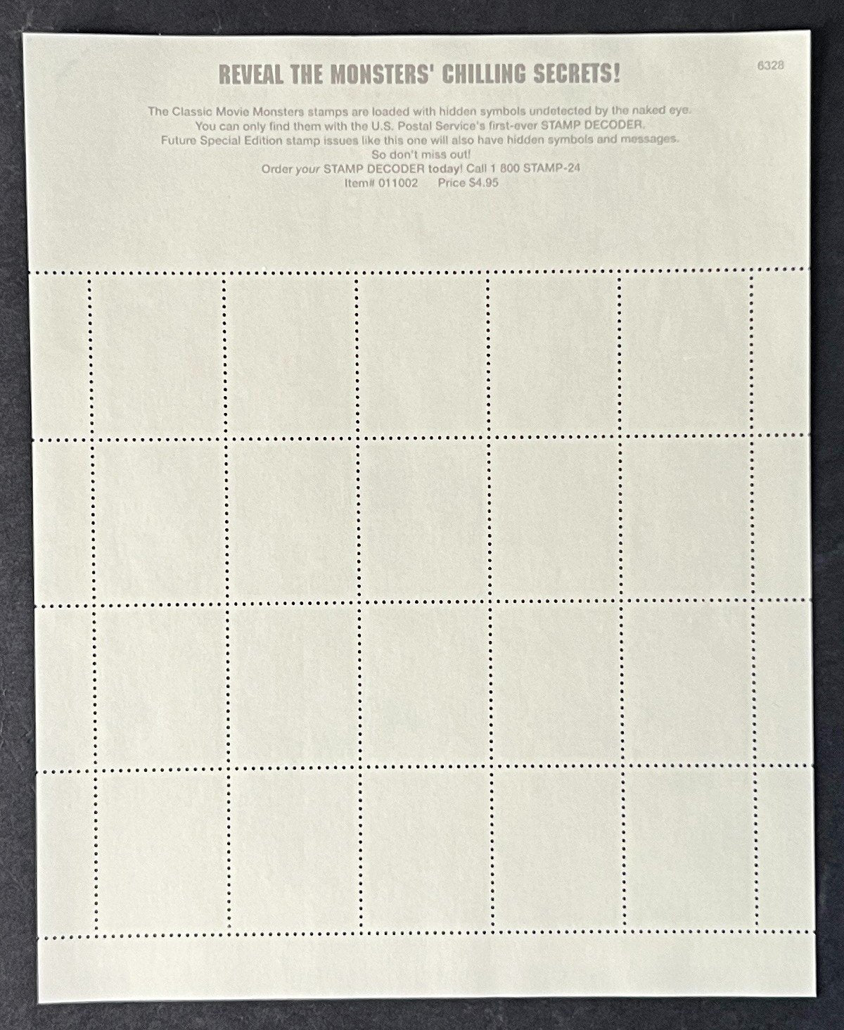 US 3168-3172 Mint Sheet (MNH) Movie Monsters (PB10) 32-Cent 1997 ZAYIX