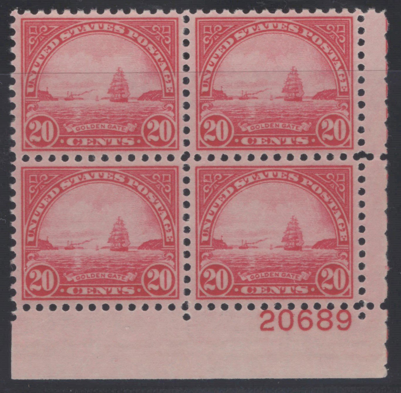 US 698 MNH XF Grade 90, PSAG Cert Plate Block, 20-cent Rotary Press ZAYIX
