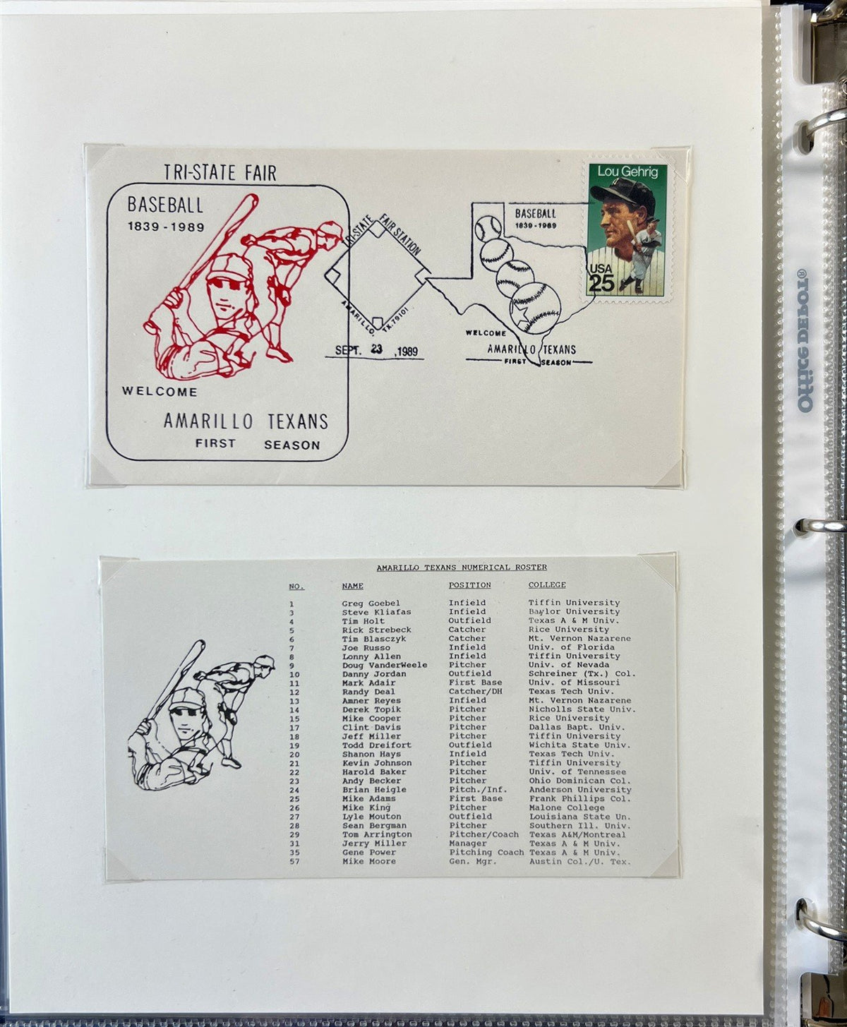 Texas related & Baseball Classic (FDC) First Day Cover Collection ZAYIX