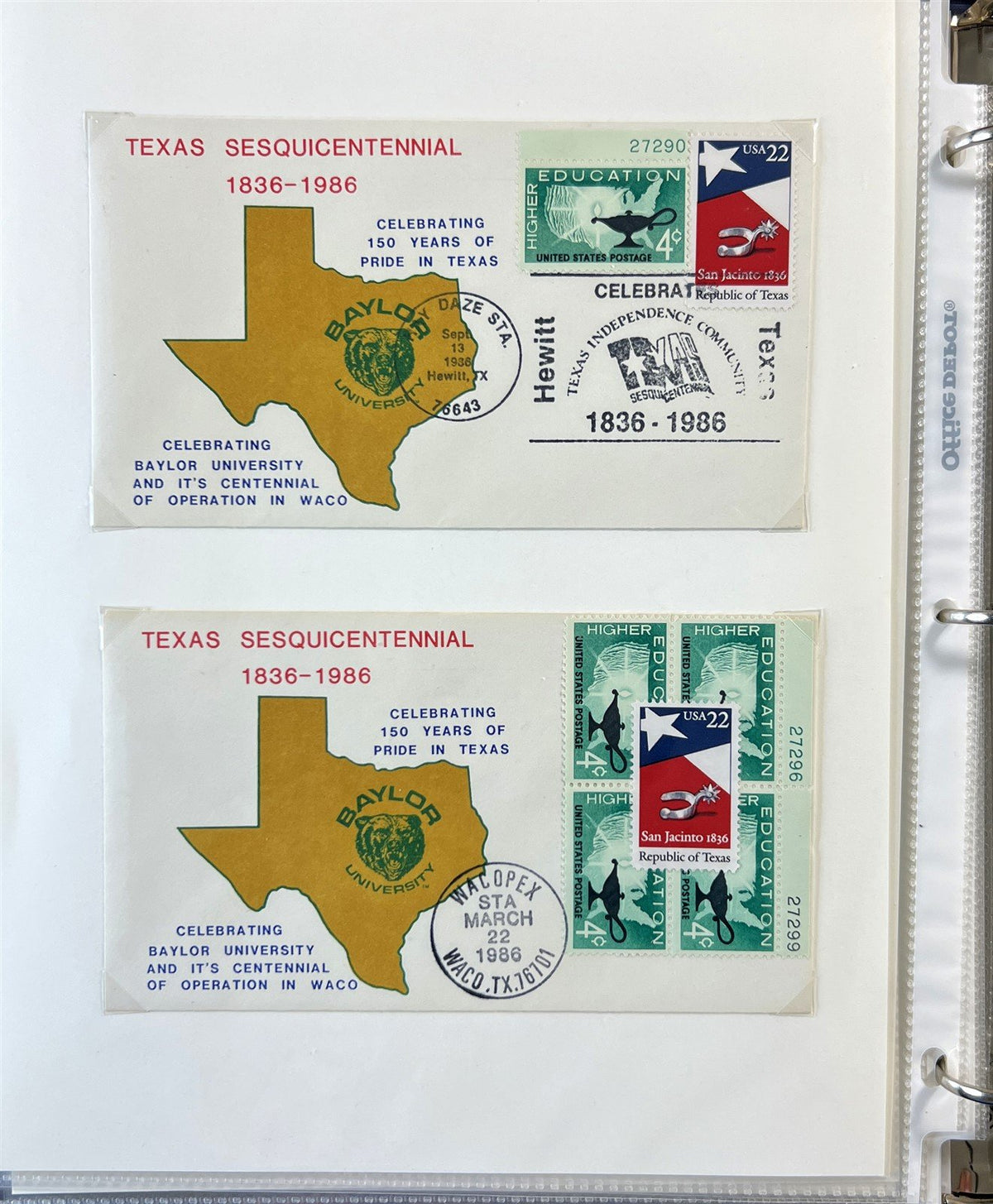 Texas related & Baseball Classic (FDC) First Day Cover Collection ZAYIX