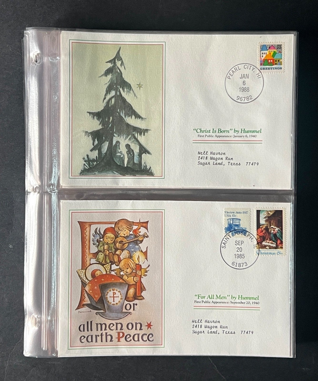 Hummel Christmas (FDC) Commemorative Cover Collection Album 1988 ZAYIX