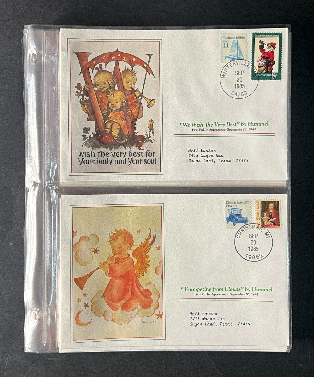 Hummel Christmas (FDC) Commemorative Cover Collection Album 1988 ZAYIX