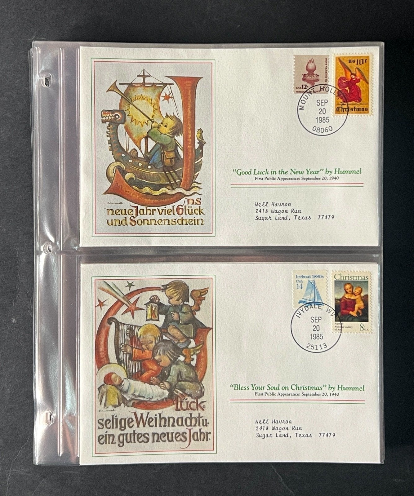 Hummel Christmas (FDC) Commemorative Cover Collection Album 1988 ZAYIX