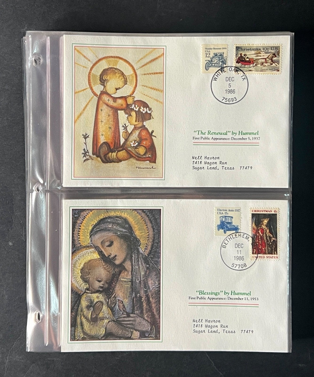 Hummel Christmas (FDC) Commemorative Cover Collection Album 1988 ZAYIX
