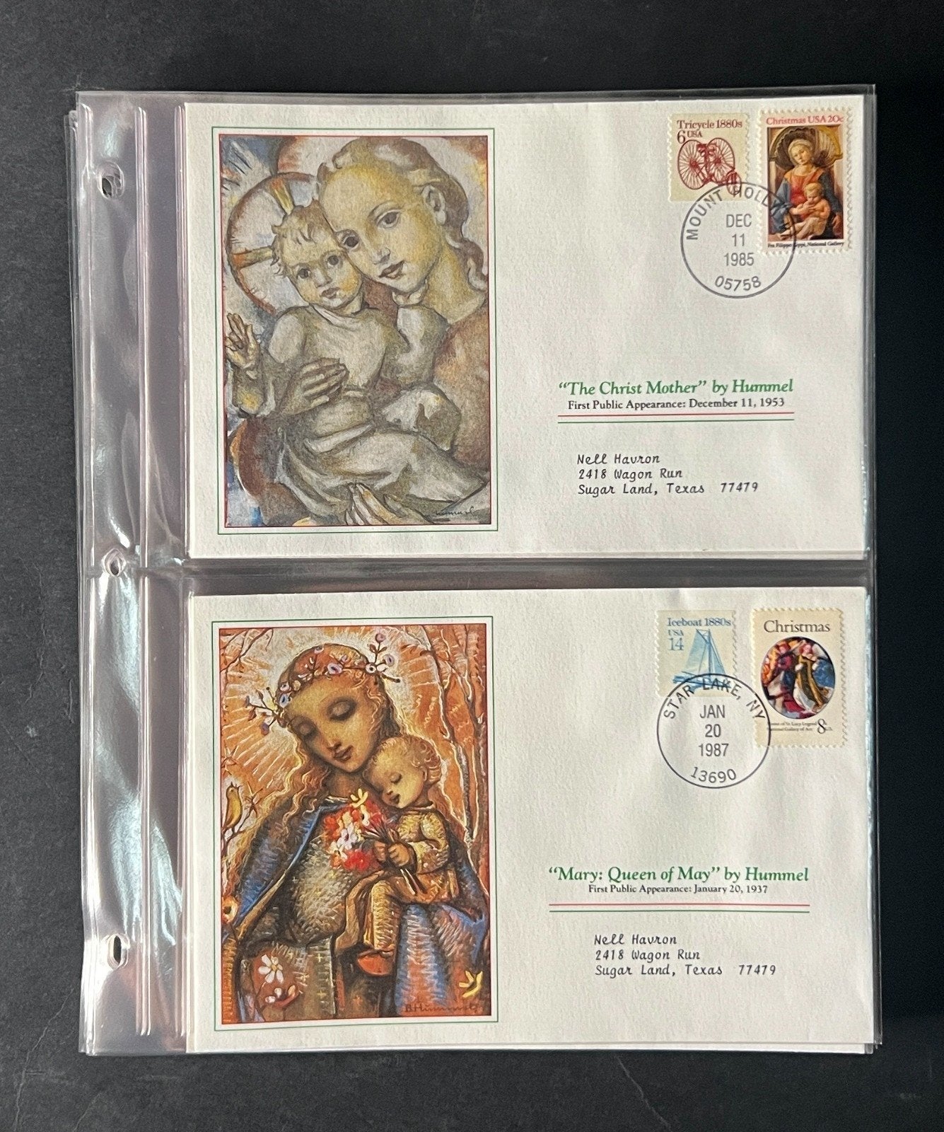 Hummel Christmas (FDC) Commemorative Cover Collection Album 1988 ZAYIX