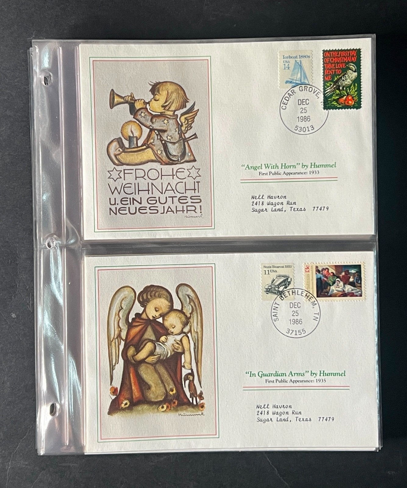 Hummel Christmas (FDC) Commemorative Cover Collection Album 1988 ZAYIX