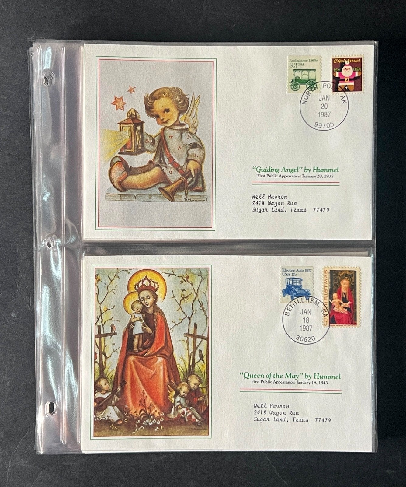 Hummel Christmas (FDC) Commemorative Cover Collection Album 1988 ZAYIX