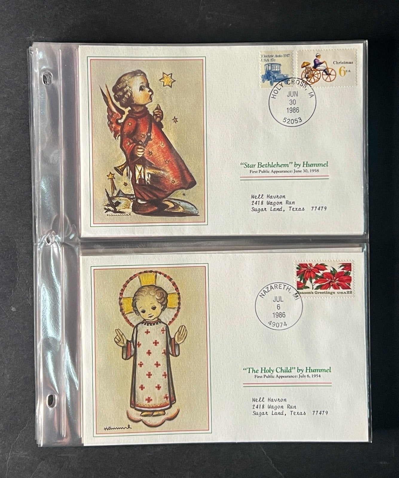 Hummel Christmas (FDC) Commemorative Cover Collection Album 1988 ZAYIX
