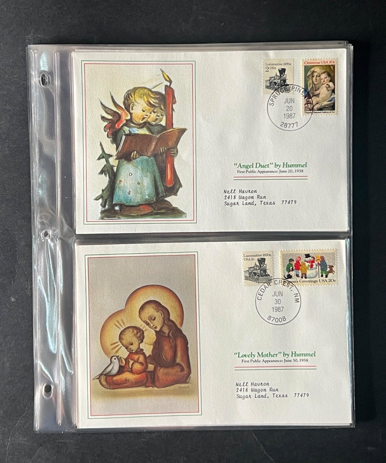 Hummel Christmas (FDC) Commemorative Cover Collection Album 1988 ZAYIX