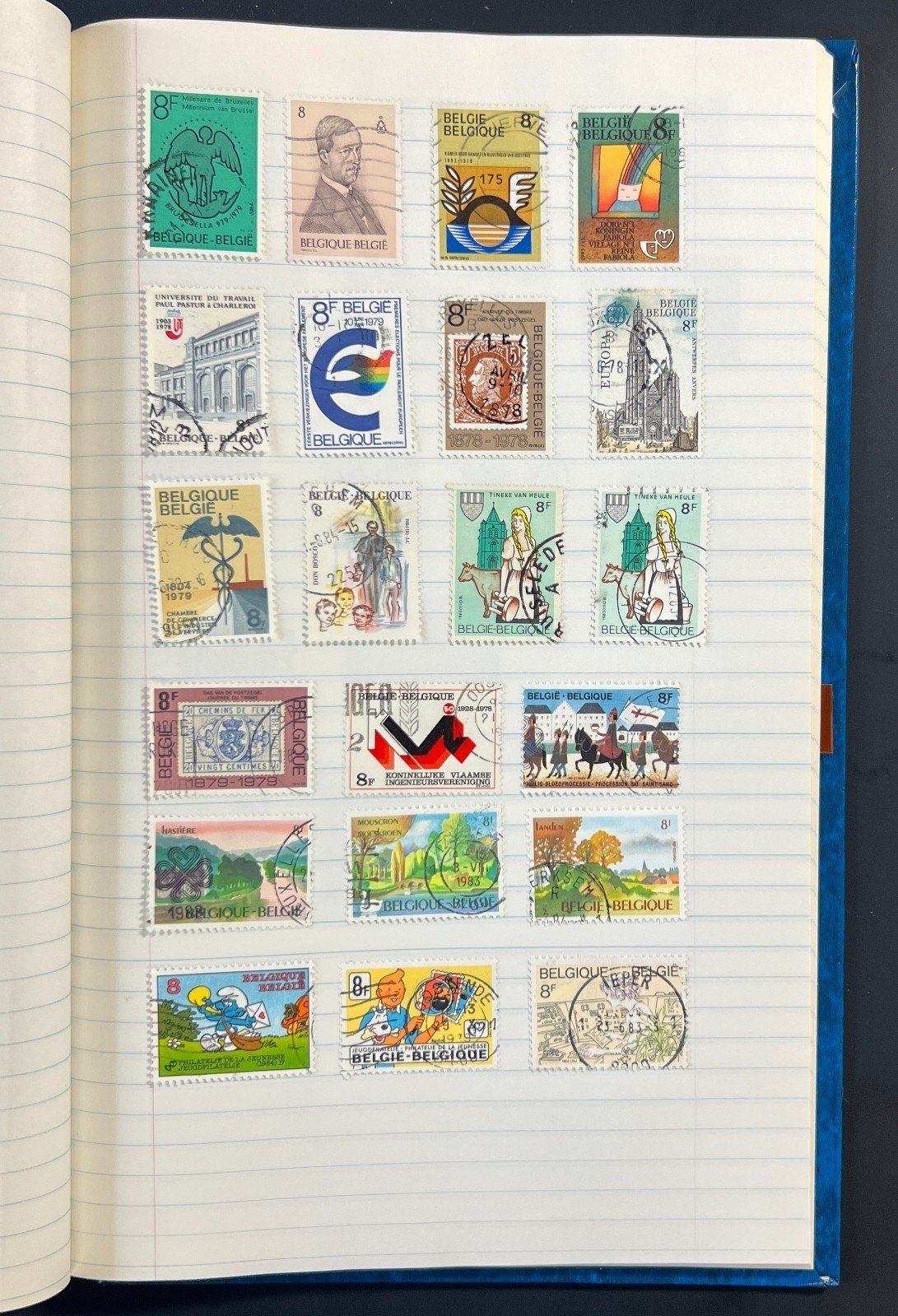 Fiume Belgium Libya Stamp Collection Stock Book Mint & Used $1068CV ZAYIX