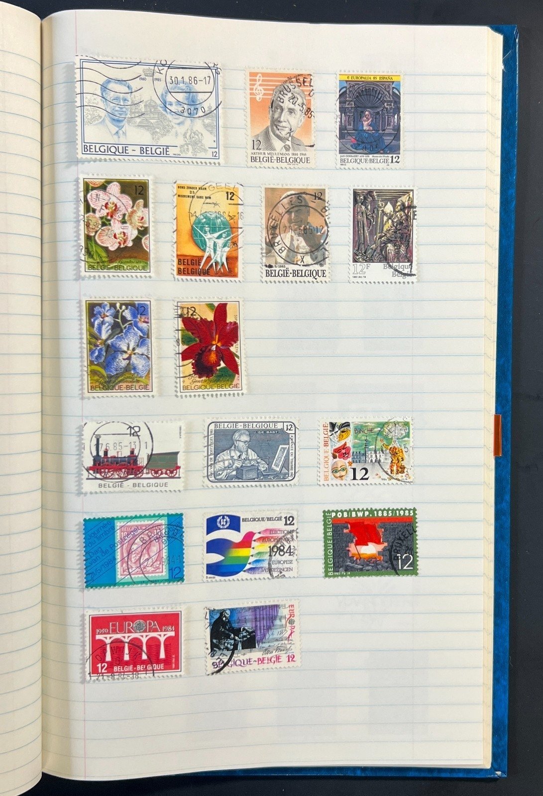 Fiume Belgium Libya Stamp Collection Stock Book Mint & Used $1068CV ZAYIX