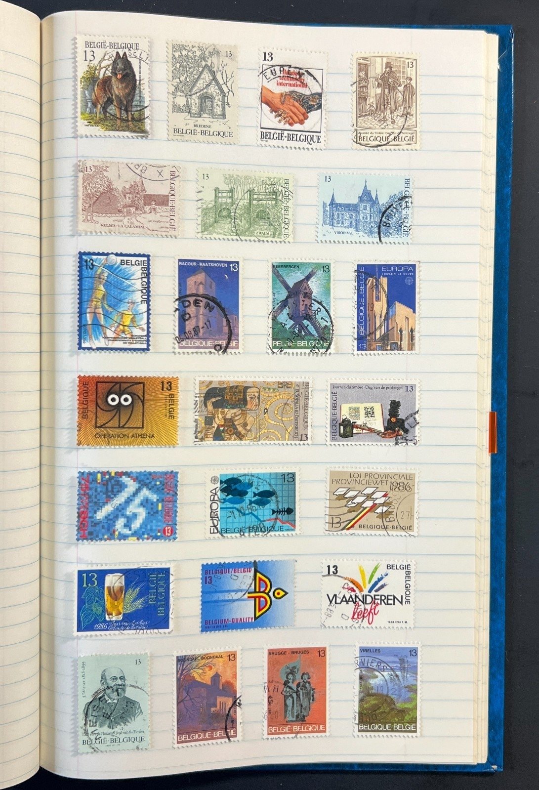 Fiume Belgium Libya Stamp Collection Stock Book Mint & Used $1068CV ZAYIX
