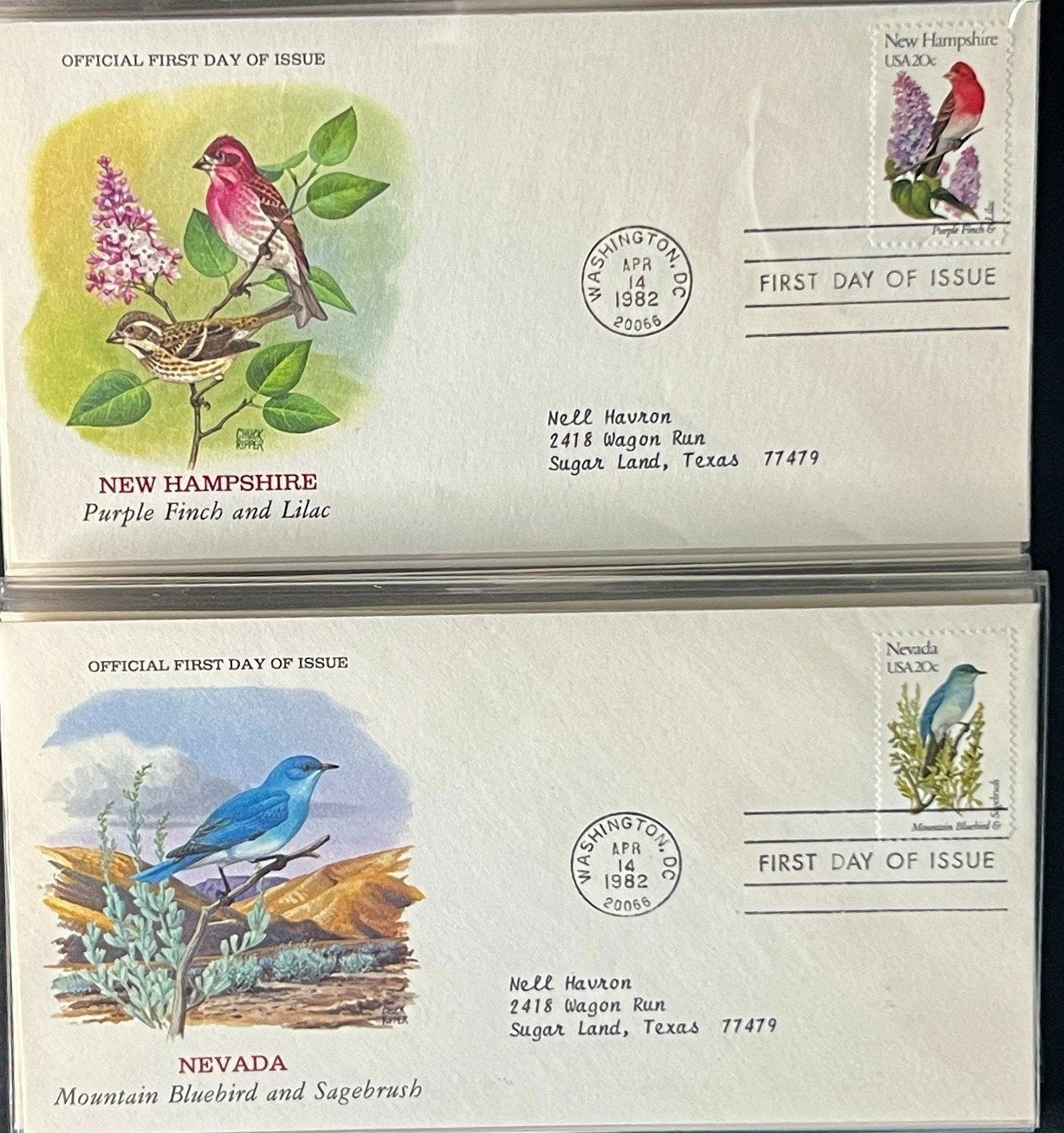 U.S. Birds & Flowers (FDC) First Day Cover Collection Album 1982 ZAYIX