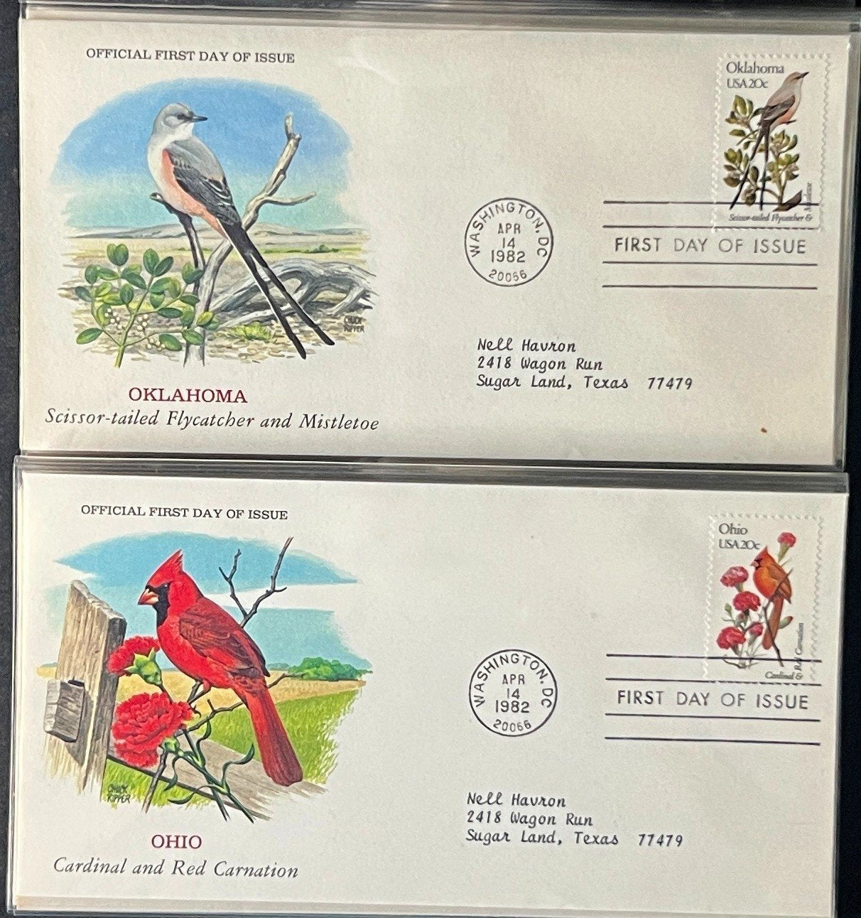 U.S. Birds & Flowers (FDC) First Day Cover Collection Album 1982 ZAYIX