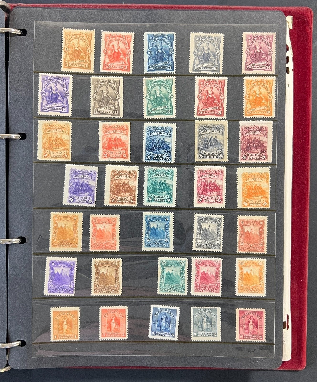 Nicaragua Stamp Collection Stock Book Mint & Used Hundreds of Stamps ZAYIX
