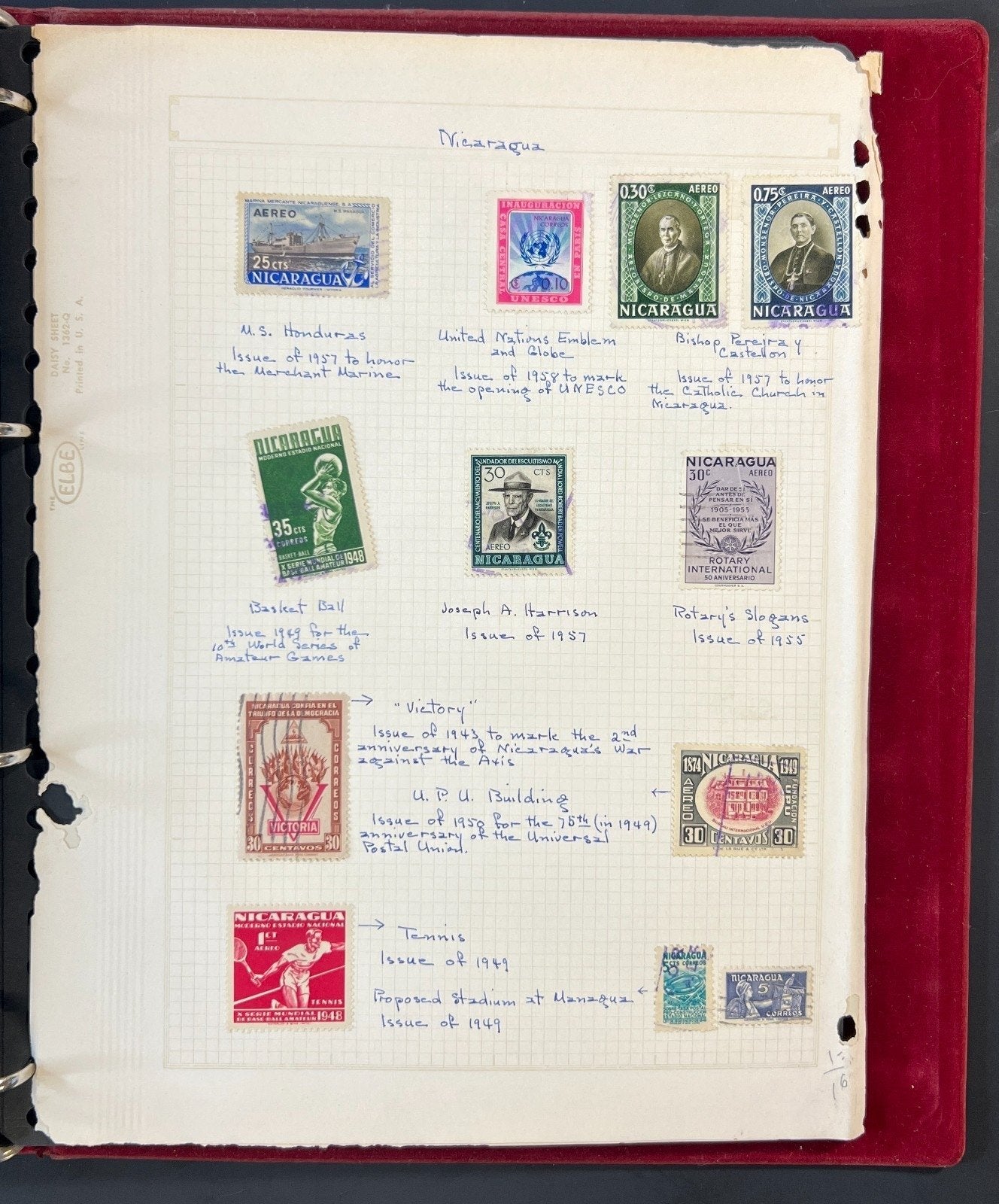 Nicaragua Stamp Collection Stock Book Mint & Used Hundreds of Stamps ZAYIX