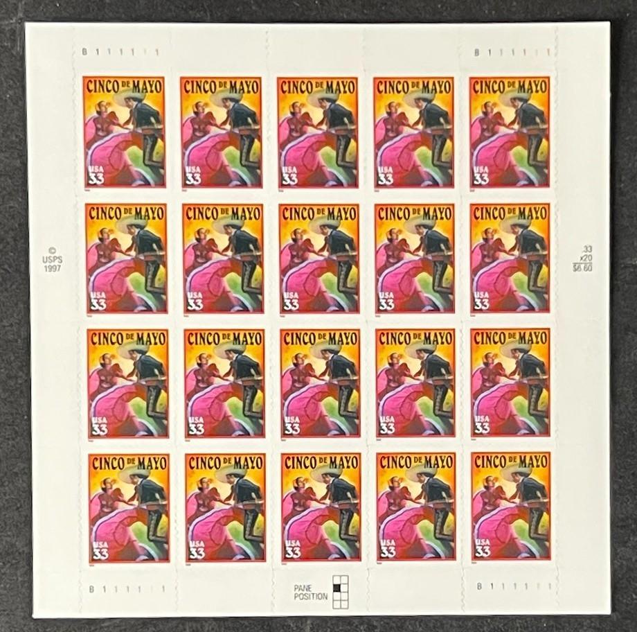 US 3309 Mint Sheet (MNH) Cinco de Mayo 33-Cent 1999 ZAYIX