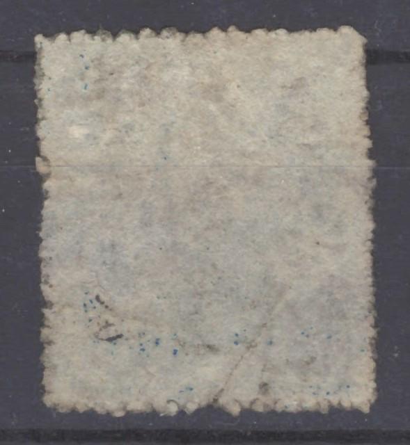 Barbados 11 Used FVF 1859 1p blue seated Britannia pin-perf 14 ZAYIX
