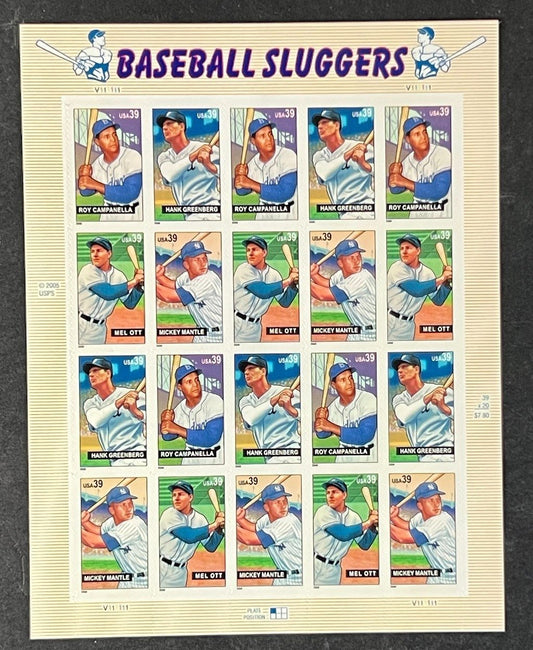 US 4080-4083 Mint Sheet (MNH) Baseball Sluggers 39-Cent 2006 ZAYIX