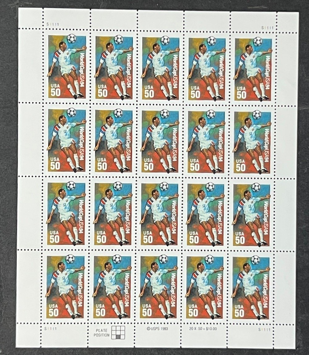 US 2836 Mint Sheet (MNH) World Cup Soccer 50-Cent 1994 ZAYIX