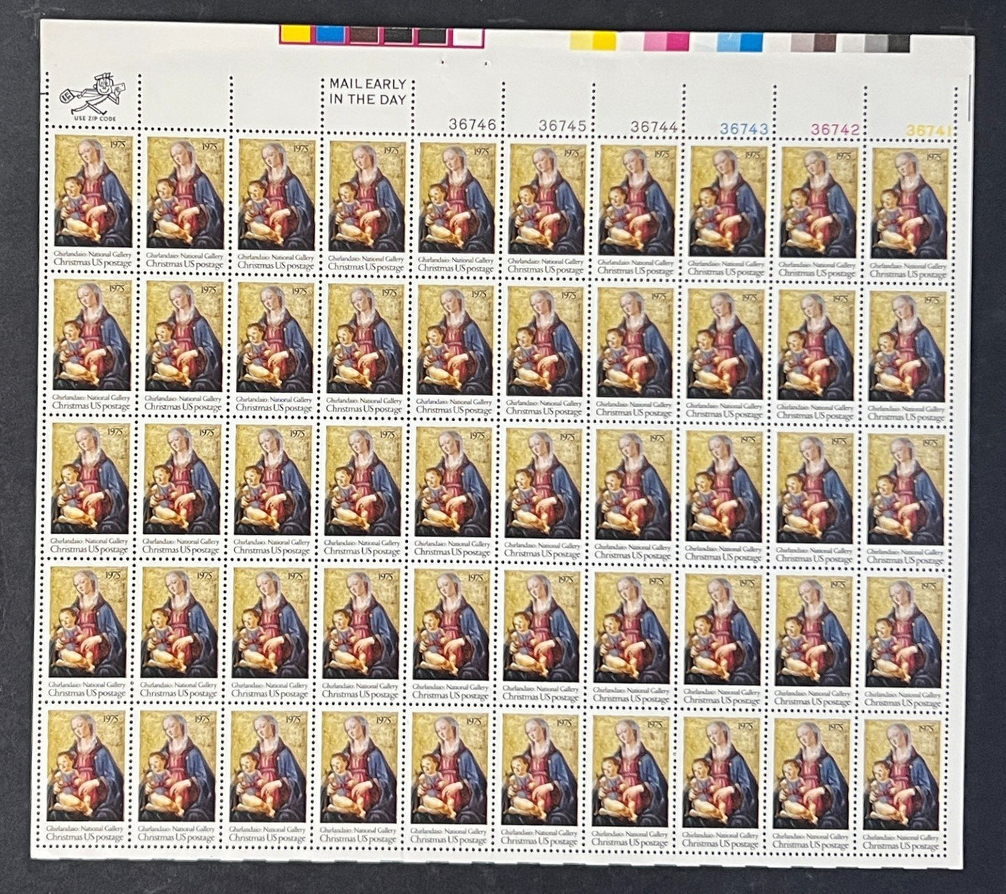 US 1579 Mint Sheet (MNH) Madonna & Child Ghirlandaio 10-Cent 1975 ZAYIX
