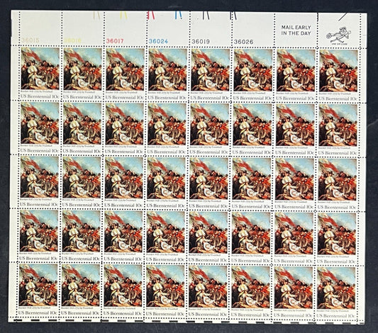 US 1564 Mint Sheet (MNH) Battle of Bunker Hill 10-Cent 1975 ZAYIX