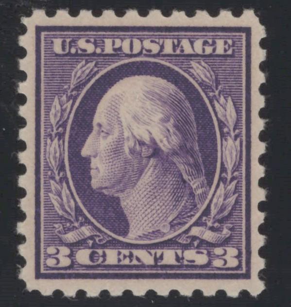 US 464 MNH XF Grade 90 1917 3c violet, Type 1 Washington Perf 10 ZAYIX