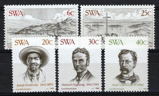 South West Africa SWA 503-507 MNH Explorers Ships Zayix Stamps 0325S0144M