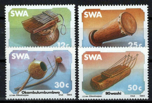 South West Africa SWA 548-551 MNH Musical Instruments Zayix Stamps 0325S0149M