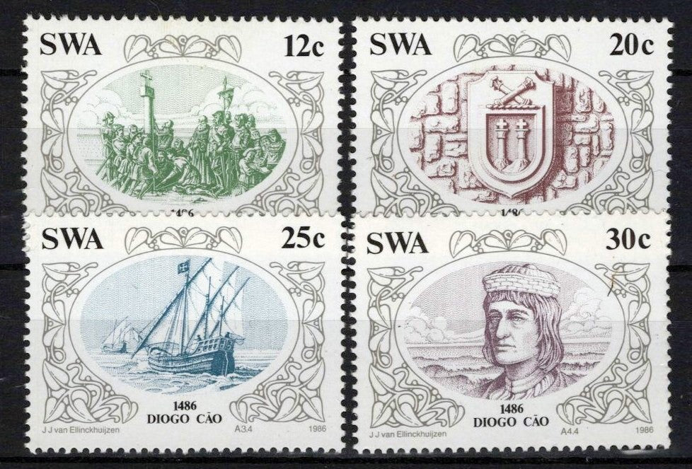 South West Africa SWA 552-555 MNH Ships Explorers Zayix Stamps 0325S0152M